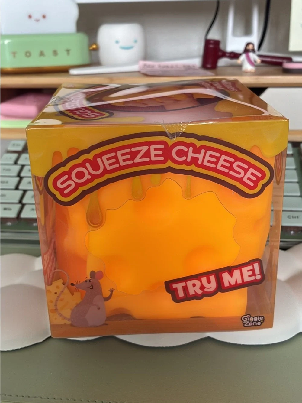 Jumbo Squeeze Cheese Squishy Stress Toy